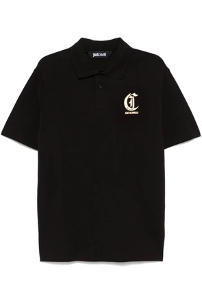 Just Cavalli logo-print polo shirt - Black