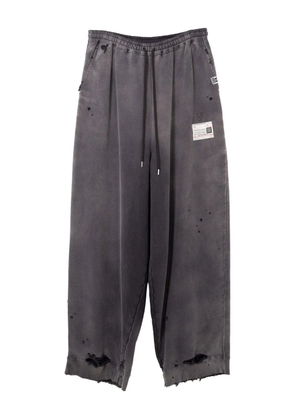 Maison MIHARA YASUHIRO sun faded drawstring track pants - Grey