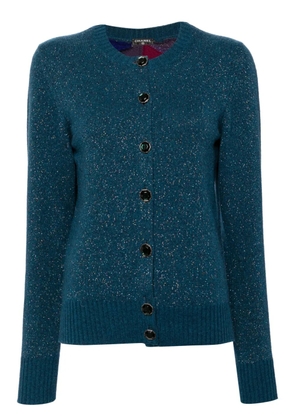 CHANEL Pre-Owned 2000s cashmere-blend lurex cardigan - Blue