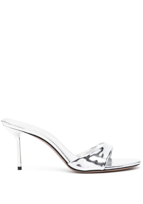 Paris Texas Lidia 70mm leather mules - Silver