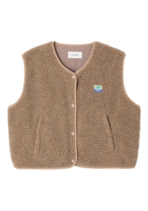 American Vintage Hoktown shearling zip gilet - Brown