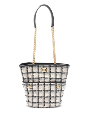 CHANEL Pre-Owned 2021s Coco Mark tweed shoulder bag - Grey