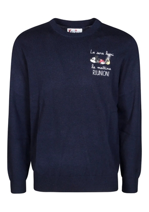 MC2 Saint Barth Heron Light embroidered crew-neck sweater - Blue
