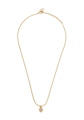 Christian Dior Pre-Owned heart rhinestone necklace - Gold