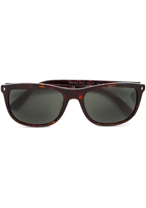 Prada Pre-Owned tortoiseshell-effect rectangle-frame sunglasses - Brown