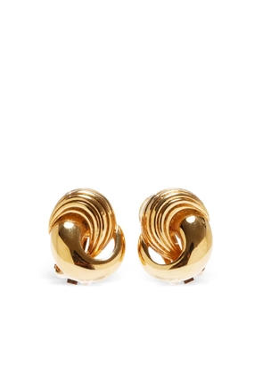 Christian Dior Pre-Owned twist clip-on earrings - Gold