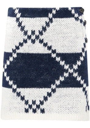 JW Anderson fair isle-knit mini skirt - White