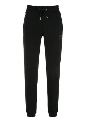 Ea7 Emporio Armani studded logo track pants - Black