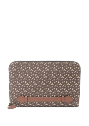 Burberry Pre-Owned 2010s monogram TB clutch bag - Brown