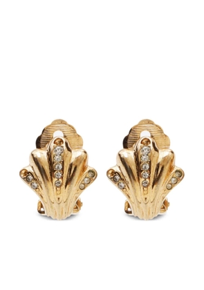 Christian Dior Pre-Owned seashell-motif clip-on earrings - Gold