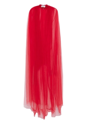 V:PM ATELIER Wanda tulle cape - Red