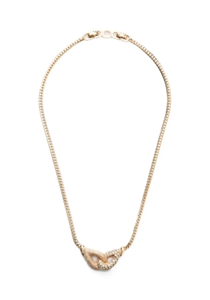 Christian Dior Pre-Owned 1980-1990s Rhinestone necklace - Gold