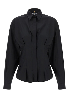 Moschino polka-dot pleated shirt - Black