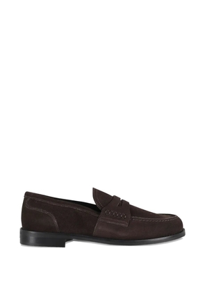 Semicouture Damienn stitched loafers - Brown