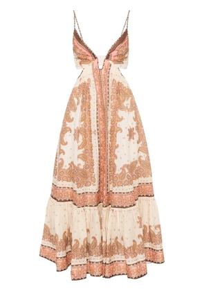 ZIMMERMANN Maxine Plunge maxi dress - Neutrals