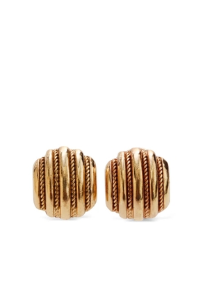 Christian Dior Pre-Owned chain-embellished clip-on earrings - Gold