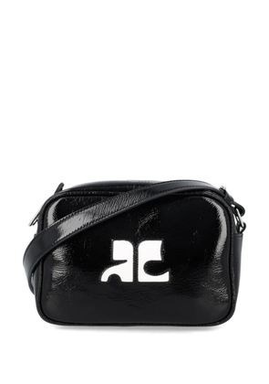 Courrèges Reedition Naplack leather mini bag - Black