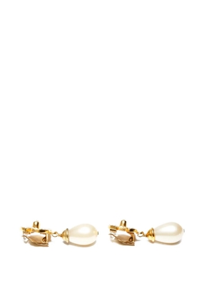 CHANEL Pre-Owned 1996 CC faux-pearl earrings - Gold