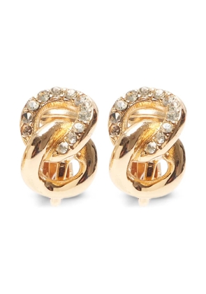 Christian Dior Pre-Owned 1990-2015 rhinestone-embellished earrings - Gold