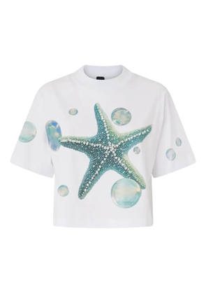 PINKO starfish-print T-shirt - White