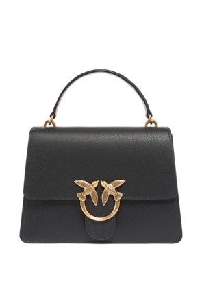 PINKO medium Love Birds calfskin tote bag - Black