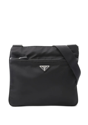 Prada Pre-Owned triangle-logo shoulder bag - Black
