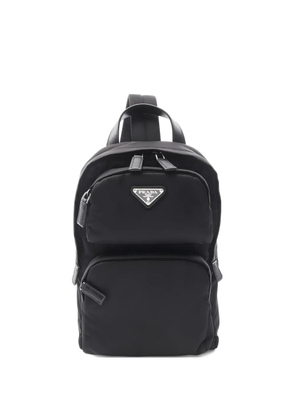 Prada Pre-Owned triangle-logo crossbody bag - Black