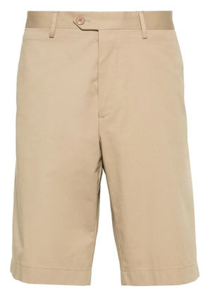 ETRO Pegaso-embroidery pressed-crease shorts - Neutrals
