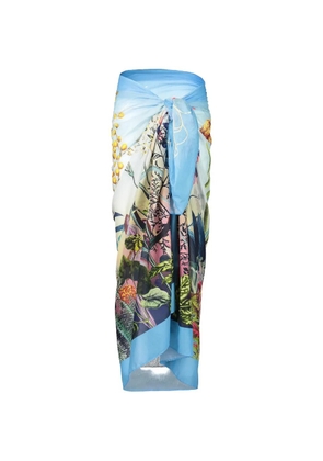 marissa collections floral-print pareo - Blue