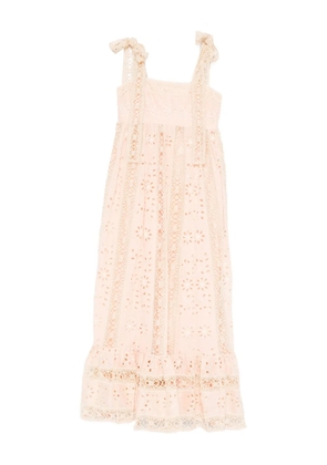 ZIMMERMANN Awaken eyelet-embellishment ruffled maxi dress - Pink