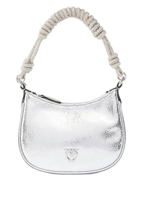 PINKO metallic leather shoulder bag - Grey