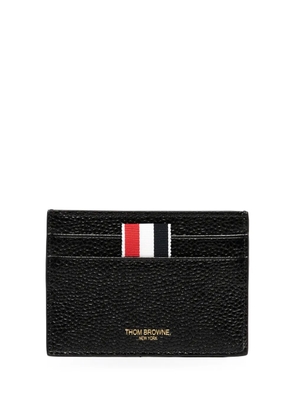 Thom Browne grosgrain-tab leather cardholder - Black