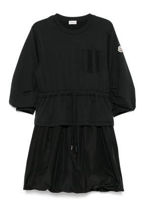Moncler logo-patch mini dress - Black