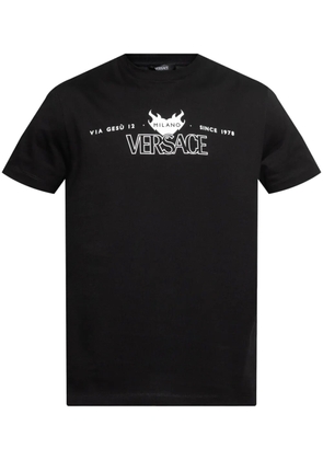 Versace logo-print T-shirt - Black