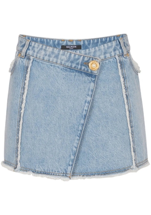 Balmain denim mini skirt - Blue