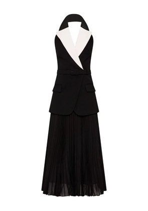 Rebecca Vallance Emma halter-neck pleated midi dress - Black