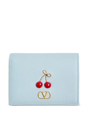 Valentino Garavani Cherryfic grained wallet - Blue