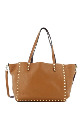 Valentino Garavani Pre-Owned Rockstud Reversible Convertible Leather Small tote bag - Brown