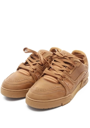 Louis Vuitton Pre-Owned leather lace-up sneakers - Brown
