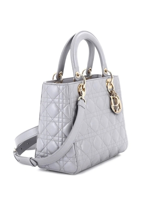 Christian Dior Pre-Owned Lady Dior Bag Cannage Quilt Lambskin Medium satchel - Grey