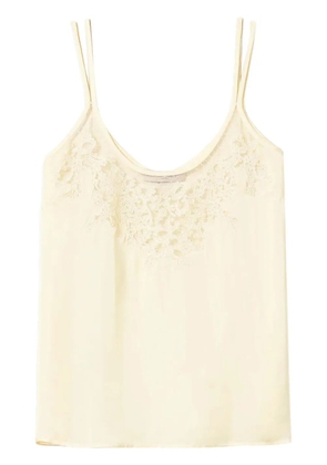 TWINSET embroidered satin top - Neutrals