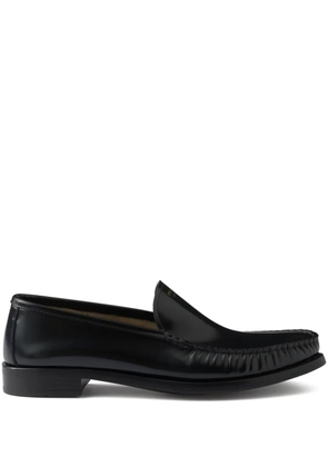 Prada brushed leather loafers - Black