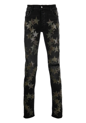 AMIRI star-patch detail skinny jeans - Black