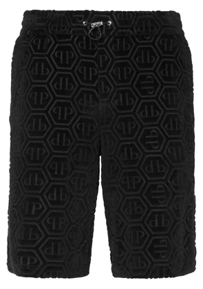 Philipp Plein hexagonal-logo shorts - Black