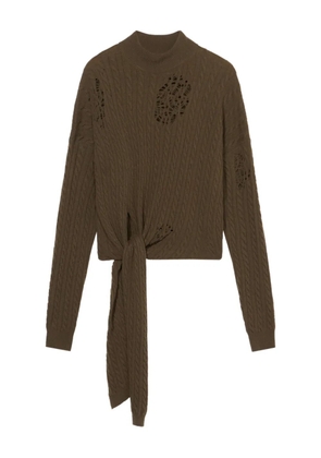 Blumarine tie-detail sweater - Green