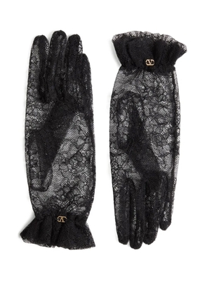 Valentino Garavani lace-embellished gloves - N06 BLACK/GOLD