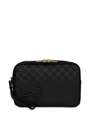 Sprayground Spritz checkered embossed wash bag - Black