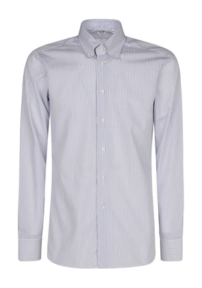 BORRIELLO NAPOLI striped cotton shirt - Blue