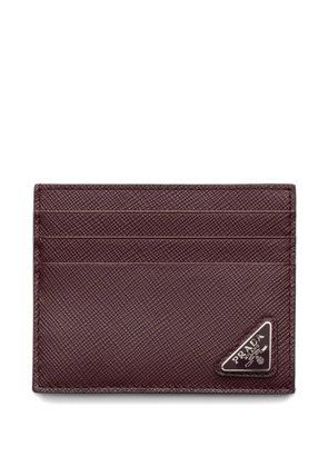 Prada triangle-logo cardholder - Red