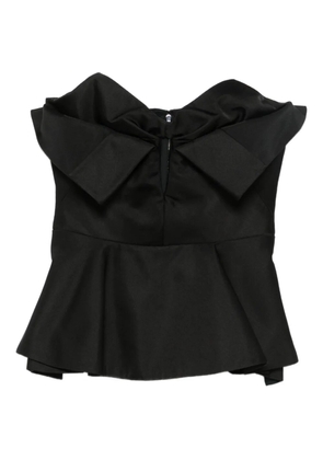 Alexander McQueen bow-detailed peplum top - Black